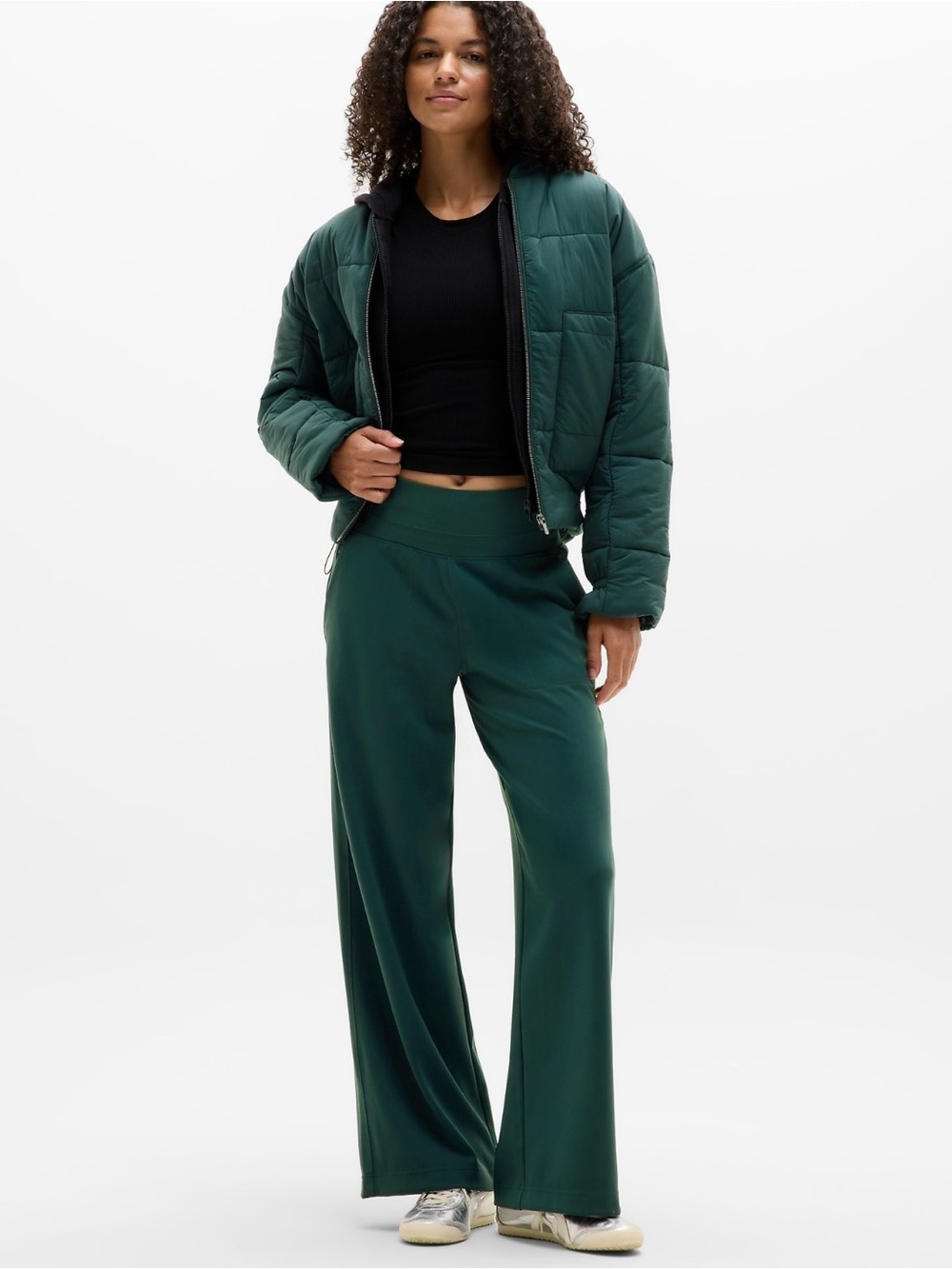 Athleta Venice high rise wide leg pant M